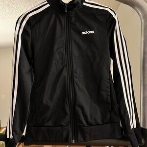 Adidas Black Jacket with White Accents